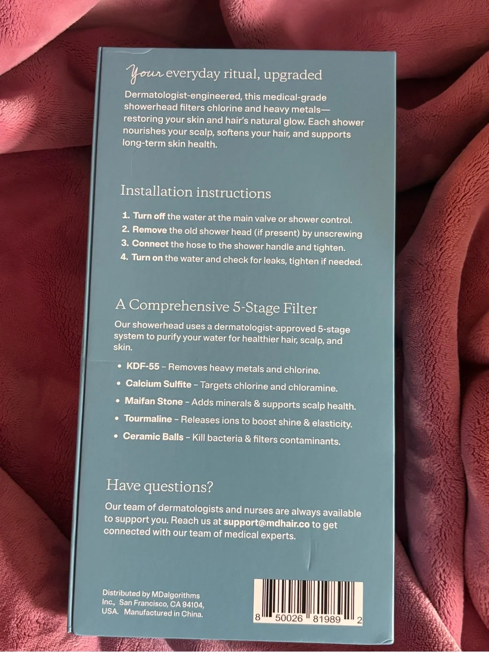 Handheld Filtered Showerhead - Teal
